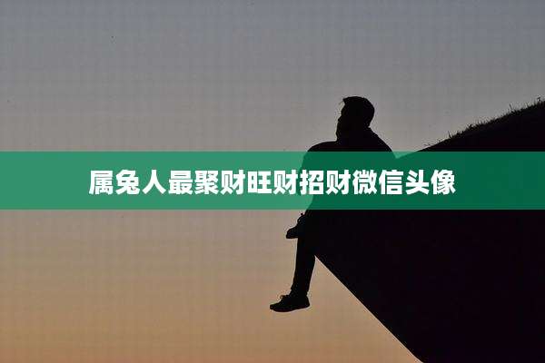 属兔人最聚财旺财招财微信头像
