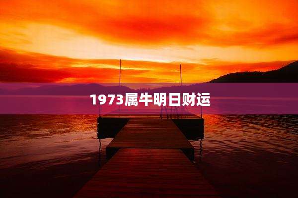 1973属牛明日财运