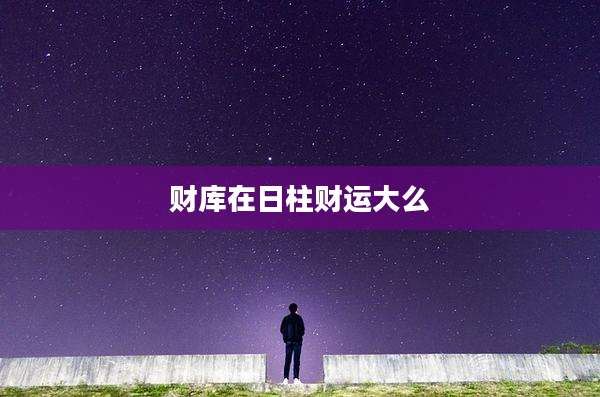 财库在日柱财运大么