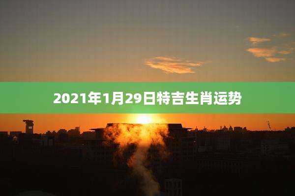 2021年1月29日特吉生肖运势
