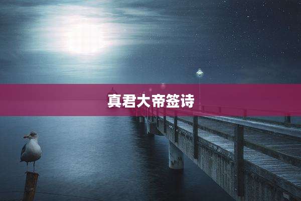 真君大帝签诗