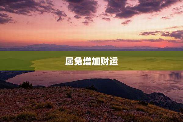 属兔增加财运