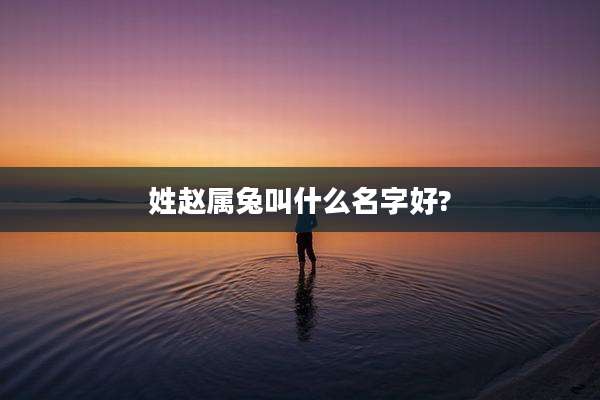 姓赵属兔叫什么名字好?