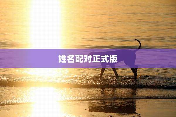 姓名配对正式版