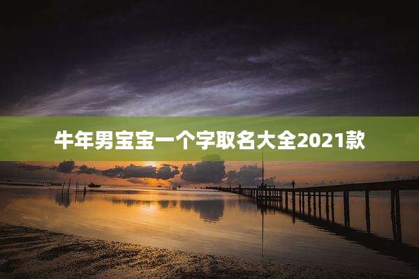 牛年男宝宝一个字取名大全2021款