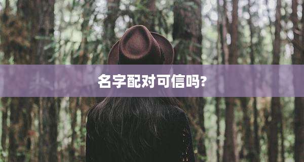 名字配对可信吗?