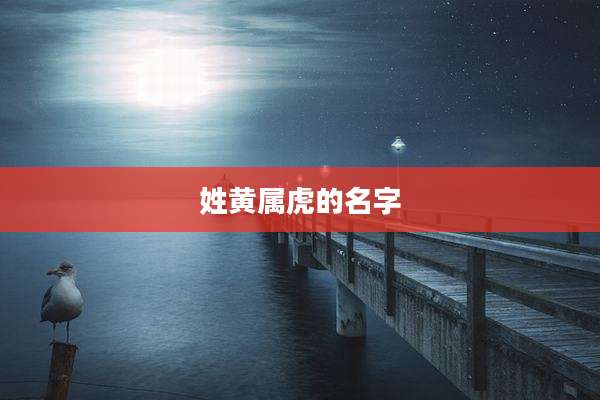 姓黄属虎的名字