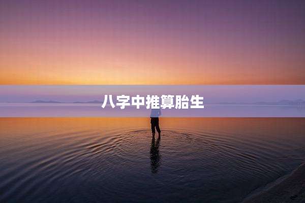 八字中推算胎生