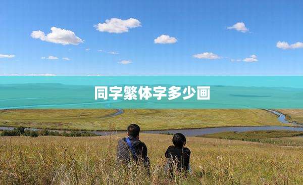 同字繁体字多少画