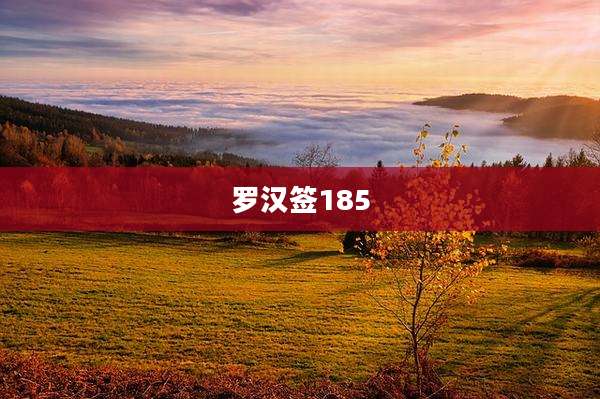 罗汉签185