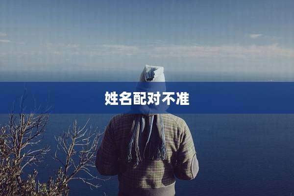 姓名配对不准