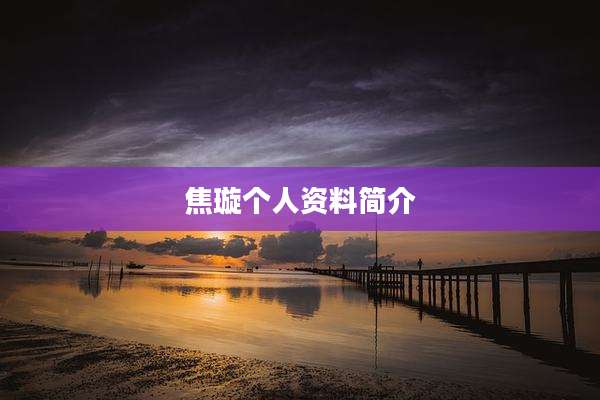 焦璇个人资料简介