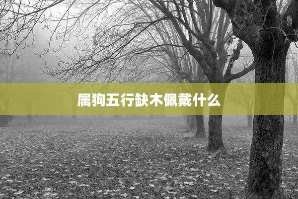 属狗五行缺木佩戴什么