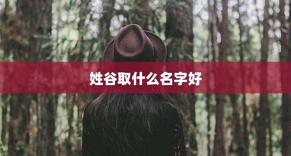 姓谷取什么名字好
