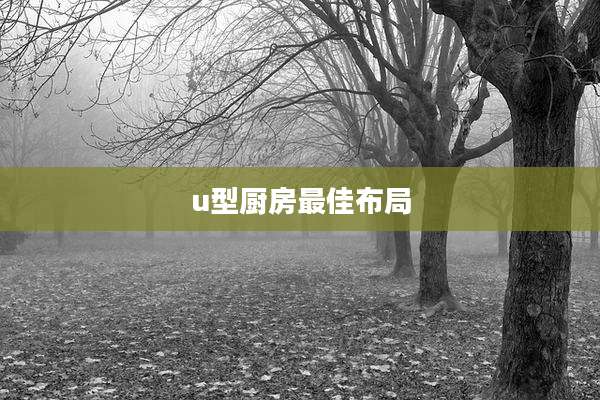 u型厨房最佳布局