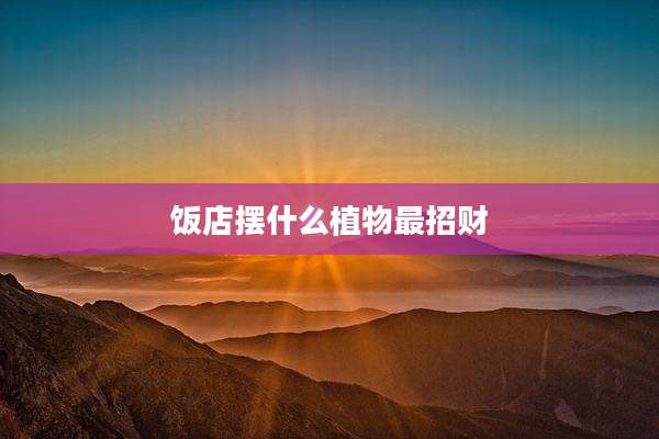饭店摆什么植物最招财
