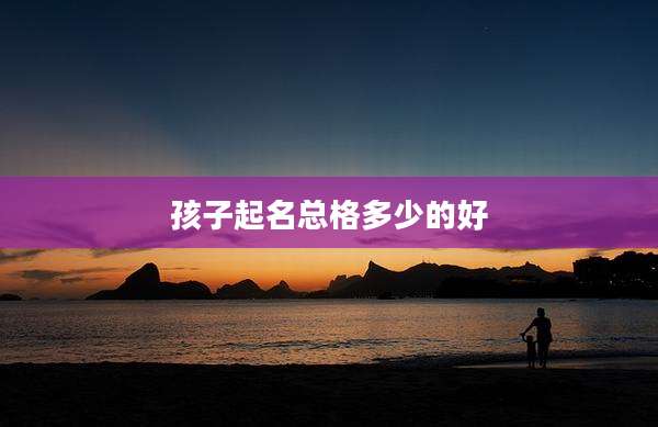 孩子起名总格多少的好