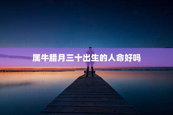 属牛腊月三十出生的人命好吗