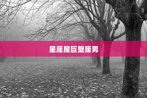 星座屋巨蟹座男