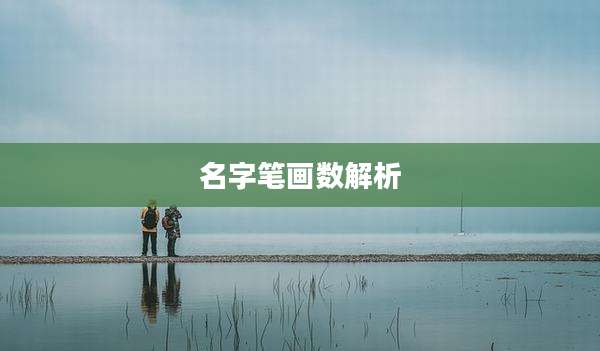 名字笔画数解析