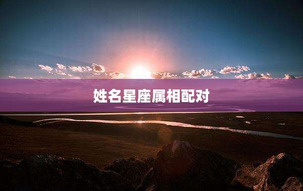 姓名星座属相配对