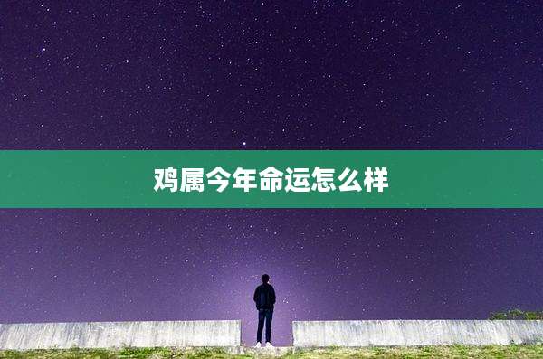 鸡属今年命运怎么样