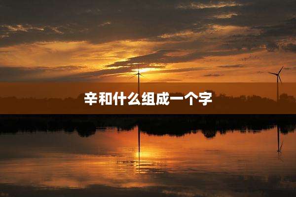 辛和什么组成一个字