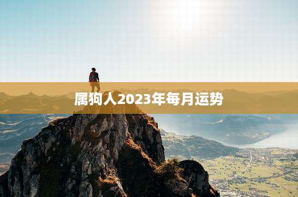 属狗人2023年每月运势
