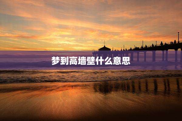 梦到高墙壁什么意思