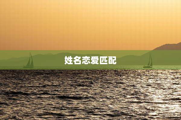姓名恋爱匹配
