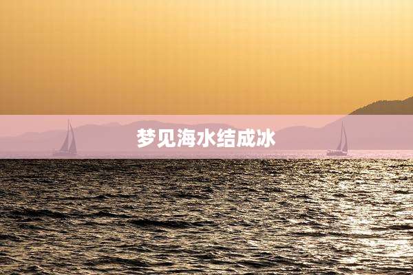 梦见海水结成冰