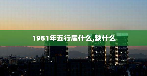 1981年五行属什么,缺什么