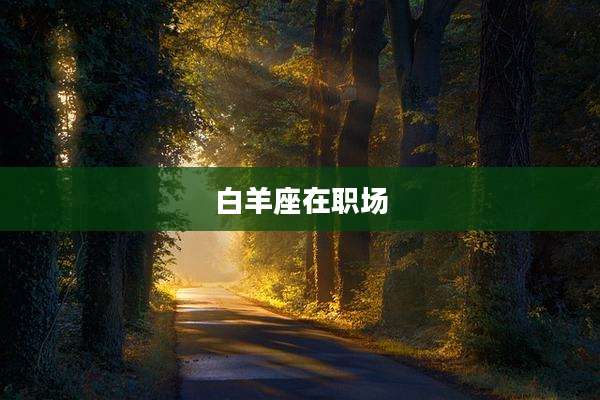 白羊座在职场
