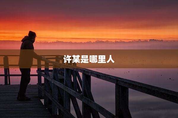 许某是哪里人