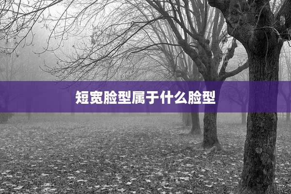 短宽脸型属于什么脸型