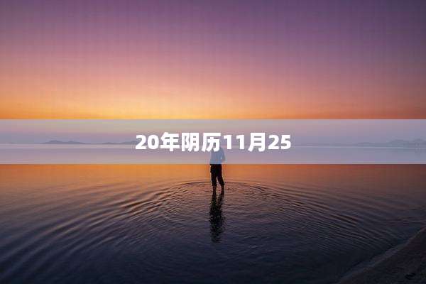 20年阴历11月25