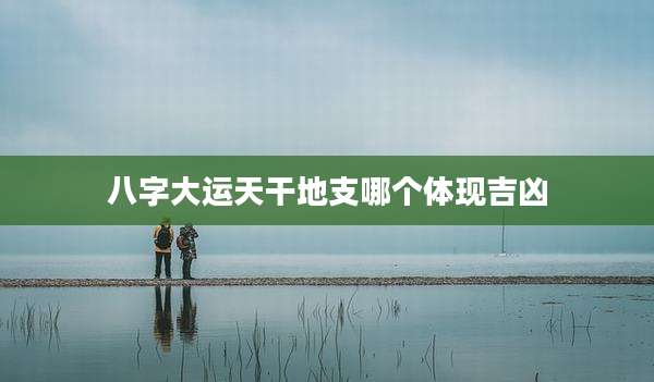 八字大运天干地支哪个体现吉凶