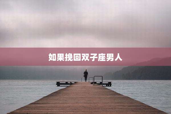 如果挽回双子座男人