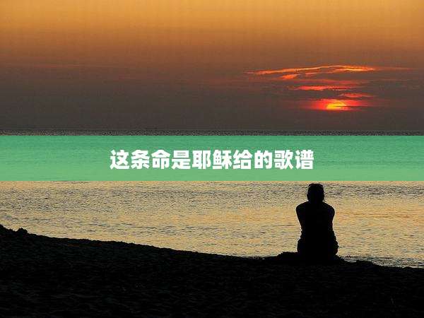 这条命是耶稣给的歌谱