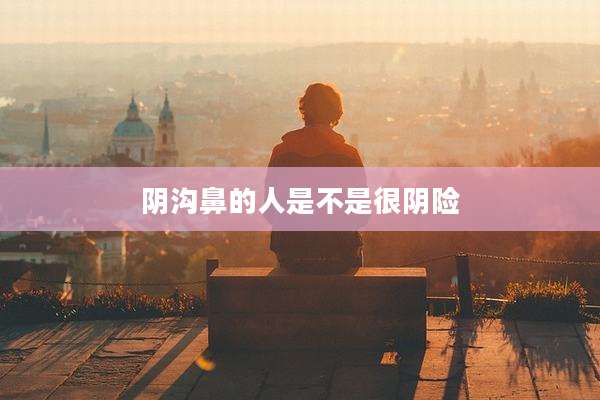 阴沟鼻的人是不是很阴险