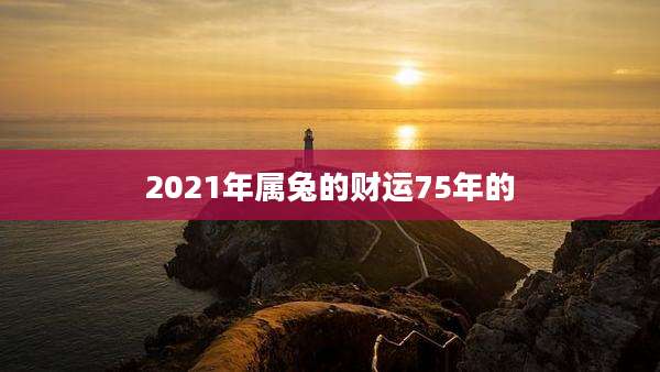 2021年属兔的财运75年的
