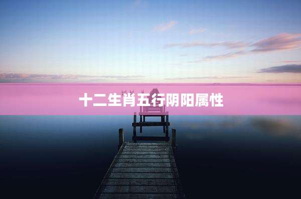十二生肖五行阴阳属性