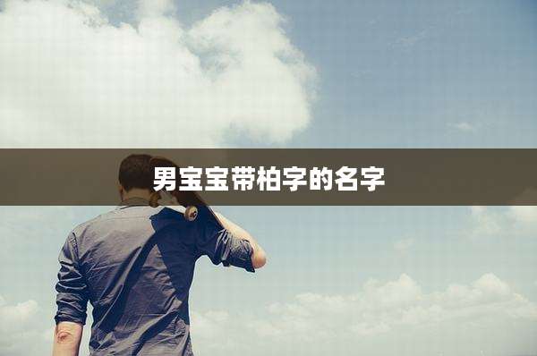男宝宝带柏字的名字