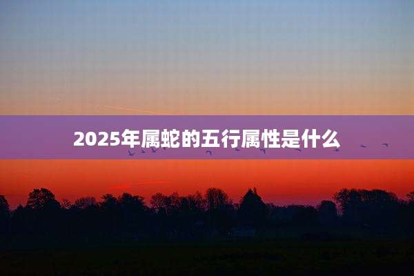 2025年属蛇的五行属性是什么