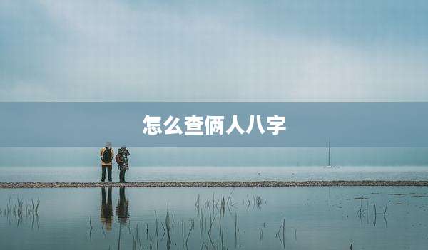 怎么查俩人八字