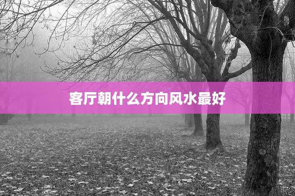 客厅朝什么方向风水最好