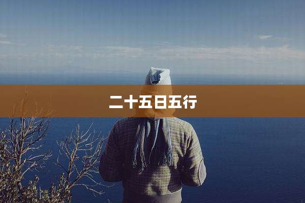二十五日五行