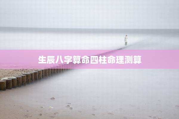 生辰八字算命四柱命理测算