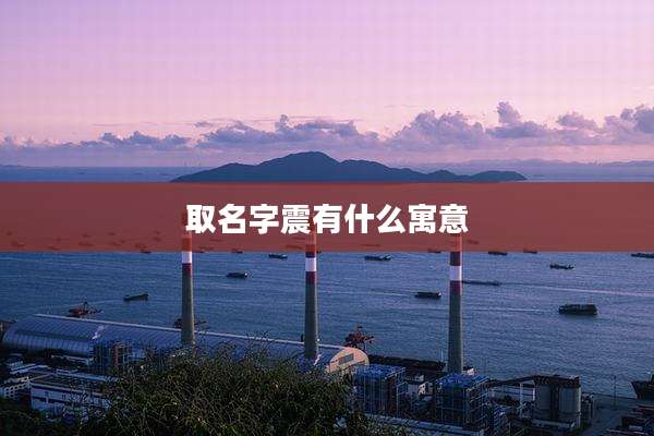 取名字震有什么寓意
