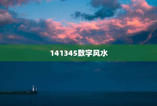 141345数字风水